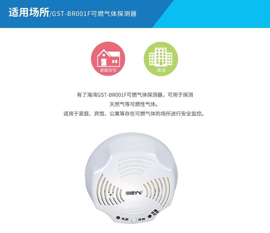 GST-BR001F可燃氣體探測器應用場(chǎng)所